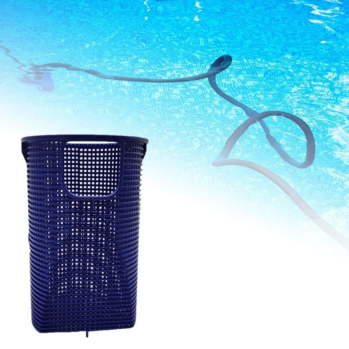 Pool Skimmer Basket Replacement - Blue Plastic Pump Strainer Basket For Swimming Pool Filters, 20x14.5x14.5 Cm - View #4
