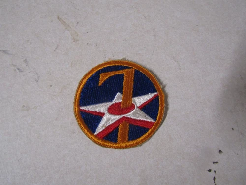 ORIGINAL MILITARY PATCH SEW ON WW2 ERA NO GLOW US ARMY 7TH ARMY AIR FORCE