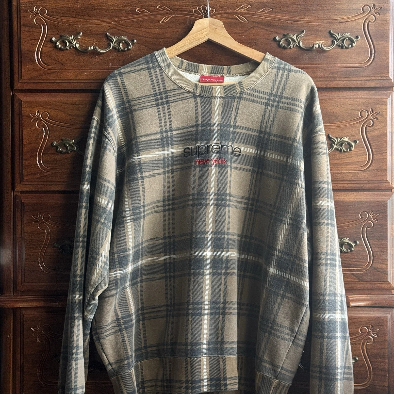 COL ROND À CARREAUX MARRON SUPREME SS21   Taille Medium
