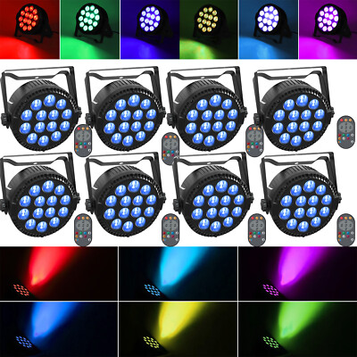 140W Par Can Light DMX RGBW Strobe Beam Stage Lighting Disco Party Wash Lights