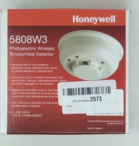 Honeywell Ademco 5808W3 Wireless Smoke /& Photoelectric Heat Detector