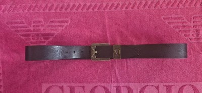 Armani Jeans, Gürtel, Leder, schwarz