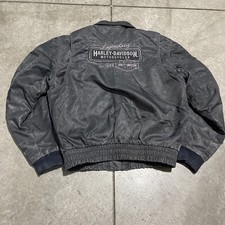 Vintage HARLEY-DAVIDSON Black MA1 Style Jacket/Coat Men's Medium NICE!