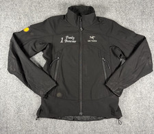 Arc'teryx Gamma SV jacket, Womens black softshell Full Zip Sz XS Embroidered