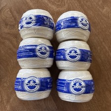 DMC C b lia Crochet Thread Size 10 Factory Sealed,Blanc Lot Of 6