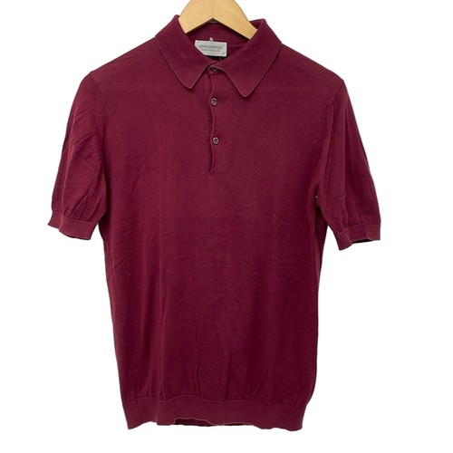 John Smedley Bordeaux Men's Polo Shirt
