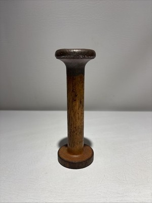 Antique Vintage Industrial Wooden Yarn 6  Spool Spindle Makers Bobbin Wood RARE