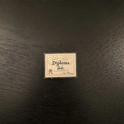 1959 Vintage  Barbie #991 REGISTERED NURSE DIPLOMA ONLY