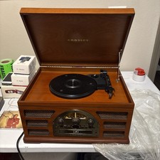 Crosley Rochester 5-in-1 Entertainment Center CR66-PA Turntable Radio Cassette
