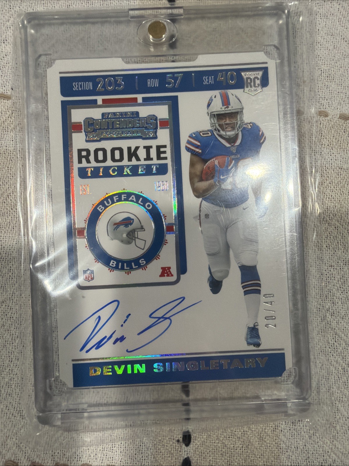 Devin Singletary Panini Contenders #137 Autograph