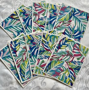 Vibrant Tropical Blank Note Card Set (10) Handcrafted