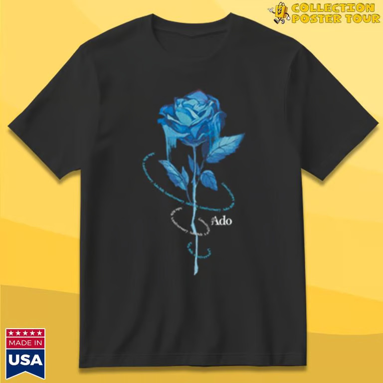 Ado Blue Rose Graphic Tee | eBay