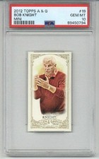 2012 TOPPS ALLEN & GINTER MINI #19 BOB BOBBY KNIGHT INDIANA PSA 10 LOW POP RARE