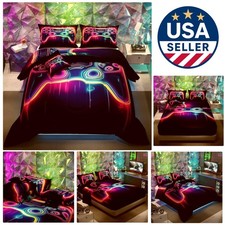 6-Piece Gamer Comforter Set for Kids with 3D Cartoon Pattern - Twin Size