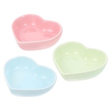 3Pcs Heart Ceramic Hamster Bowls 3.12In Non-Tip Food & Water Dishes for Hamst...