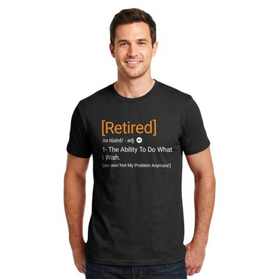T-Shirt Retired Definition - lustiges humorvolles Geschenk für den Ruhestand - sarkastisch bedruckt