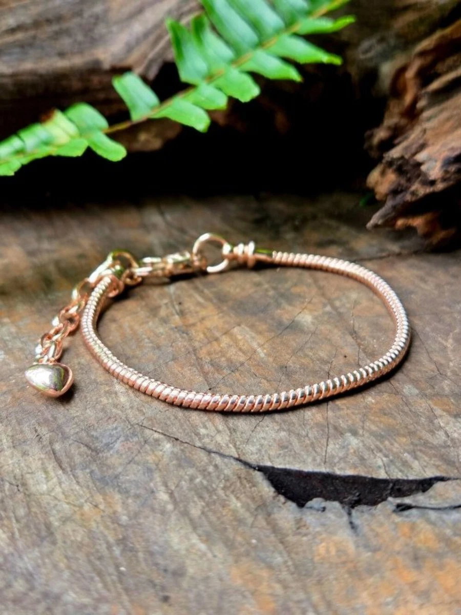 Rose Gold Copper Bracelet - Snake Chain