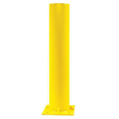 Zoro Select Ibb05040-Y-F Bollard , 36 In H, Yellow , Carbon Steel,  Ibb05040-Y-F