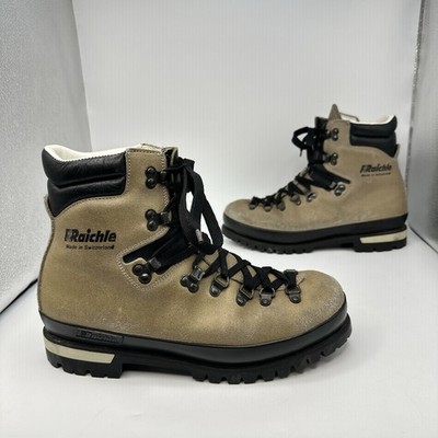 Raichle-Mountaineering Boots Men 10 M Hiking Lace Up Made in Switzerland
