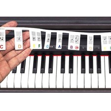 Silicone Piano Key Stickers Removable Piano Keyboard Note Label 88 Key Full Size