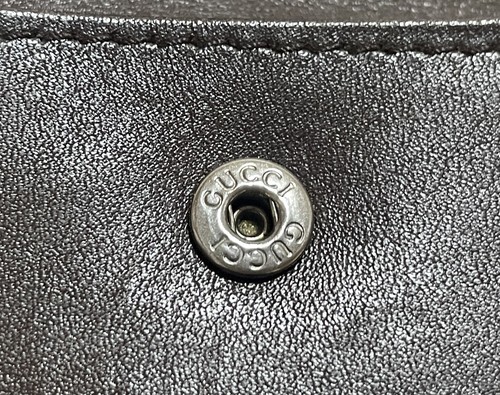 GUCCI GG Canvas Wallet Purse Bifold Leather Beige Brown Authentic 0105 - Picture 17 of 18