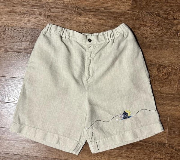 Men Falconeri Shorts Beige Linen 32