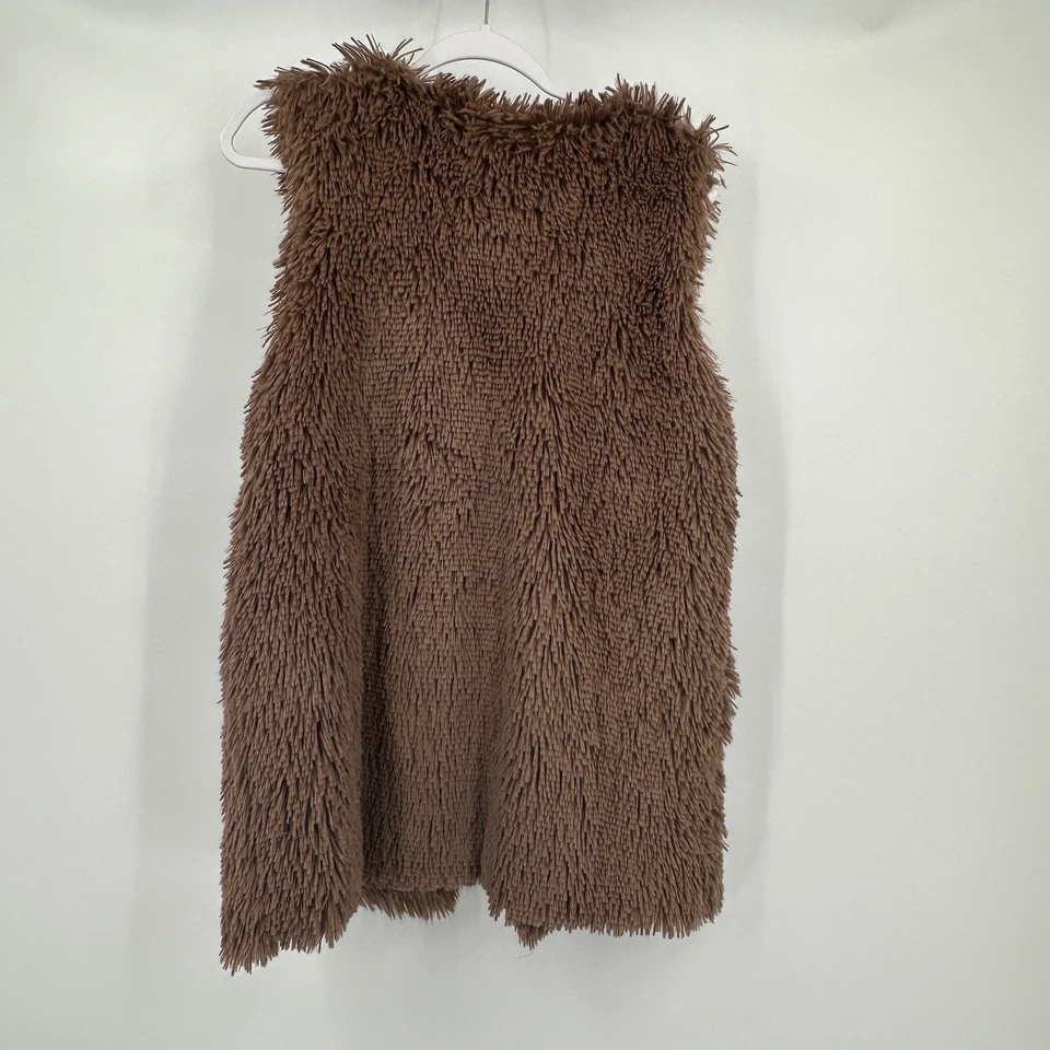 Chaleco de piel sintética Betsey Johnson para mujer Y2K talla M boho peludo festival capas Foto 2 de 4