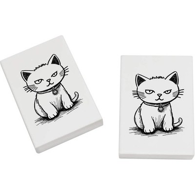 2 Radiergummis / Gummis ''Cunning Cat'' 45 mm (ER00043713)