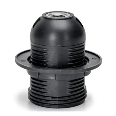 AIGOSTAR portalampada con ghiera porta lampadina filettato E27 nero