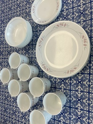 Vintage Corelle Silk Blossoms Set Of 26 Items Corning Ware