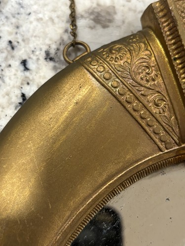 Specchio Shriners vintage con scimitarra mezzaluna chiave di volta sfinge arte metallo funziona NJ - Foto 8 di 22