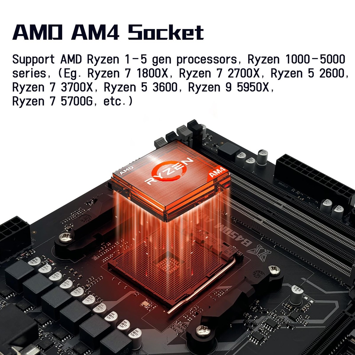 MACHINIST B450 AM4K Motherboard for AMD Ryzen 15th gen Processors