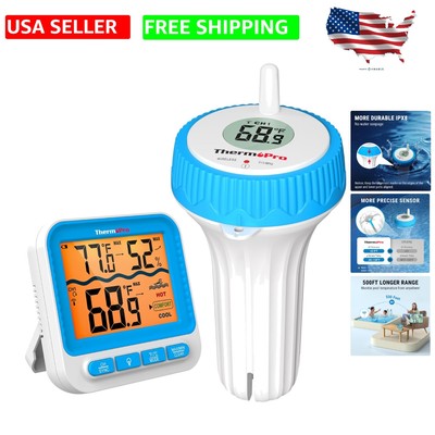 Easy-Read Wireless Pool Thermometer with 500ft Range - Perfect for Hot Tubs