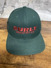 Surly Brewing Co Snapback Cap Hunter Green Adj Embroidered 6 Panel Classics