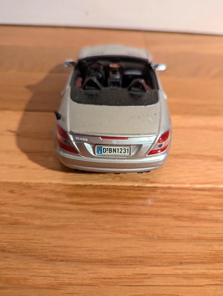 Coche modelo Motormax Mercedes-Benz Slk R171 2004-2011 55 AMG plateado descapotable 1/24 Foto 4 de 4