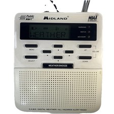 Midland Public Alert WR-100 Digital Weather All Hazards Alert Radio NOAA Tested