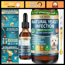 Natural Dog Yeast Infection Treatment - Itchy Skin  Ear Relief, Allergy Support