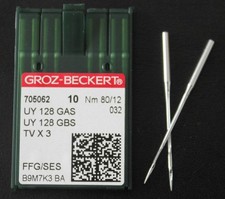 N&auml;hmaschinennadel Groz-Beckert Nadelsystem UY 128 GAS Nadelst&auml;rke 80/12 FFG