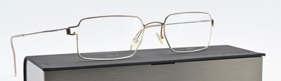 LINDBERG Brille Cantus 49-19 Col U12 Air Titanium Rim Rechteck Matt Gold Braun
