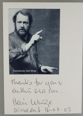 Autogramm norwegischer Theater- und Opern Regisseur Stein Winge 2003 (131764)
