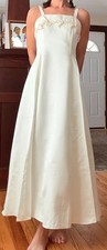Jessica Mcclintock Bridal satin gown with pearl design -minimal 90's chic size 8