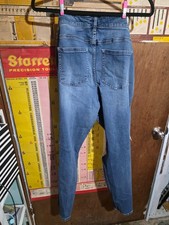 Maurices size 14 regular straight leg Hole Mid Blue Denim Jeans