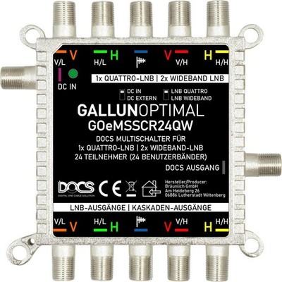 GALLUNOPTIMAL Einkabel Multischalter Black Edition, 1 Eingang DC IN 12V/1A