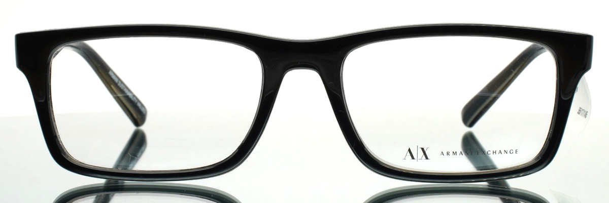 ARMANI EXCHANGE AX3115 8158 Black Mens Rectangle Eyeglasses 55-17