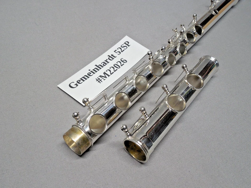 Flauta enchapada en plata Communhardt 52SP con estuche - Almohadillas nuevas pulidas reacondicionadas Foto 3 de 4