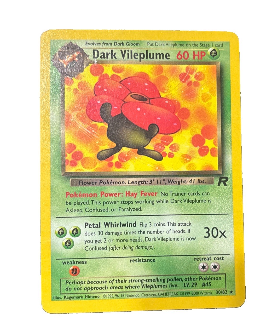 Dark Vileplume 30/82 Team Rocket Regular