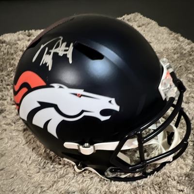 #ad #ad Troy Franklin Denver Broncos Signed Helmet Beckett Authenticated $350.00