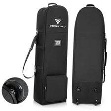 Golf Travel Bags for Airlines with Adjustable Support Rod and Black Shoulder