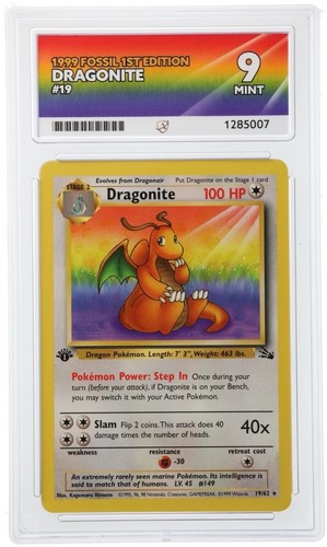 Dragonite (1st Edition) graded ACE 9 for sale on eBay