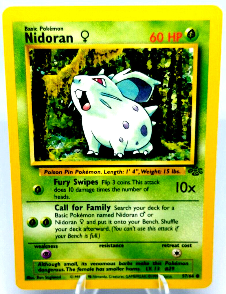 Pokemon Card - Nidoran (57/64) Jungle Set Common ***NM***